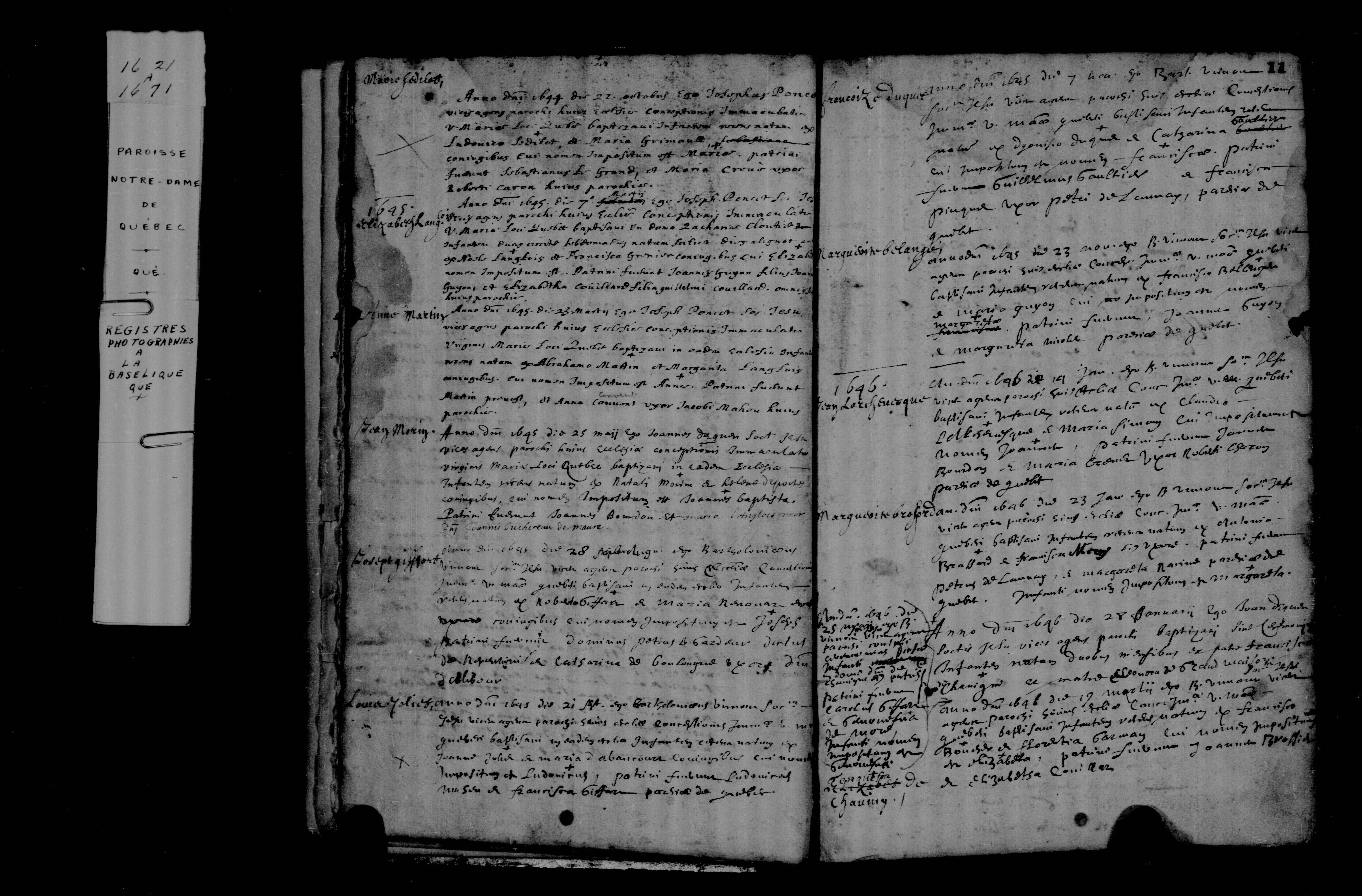 1645 Baptism Anne Martin