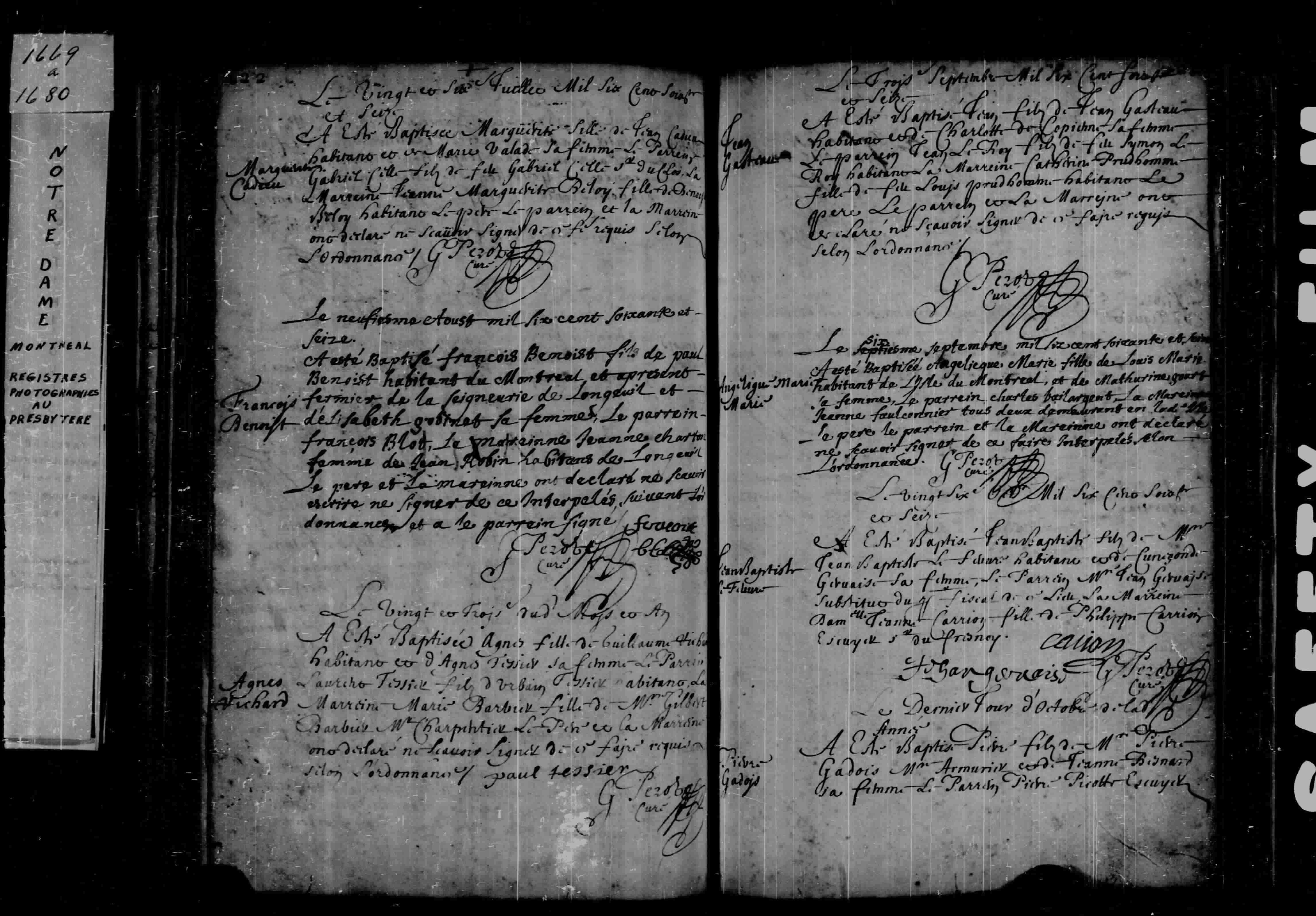 1676 Baptism Angelique Marie Marie