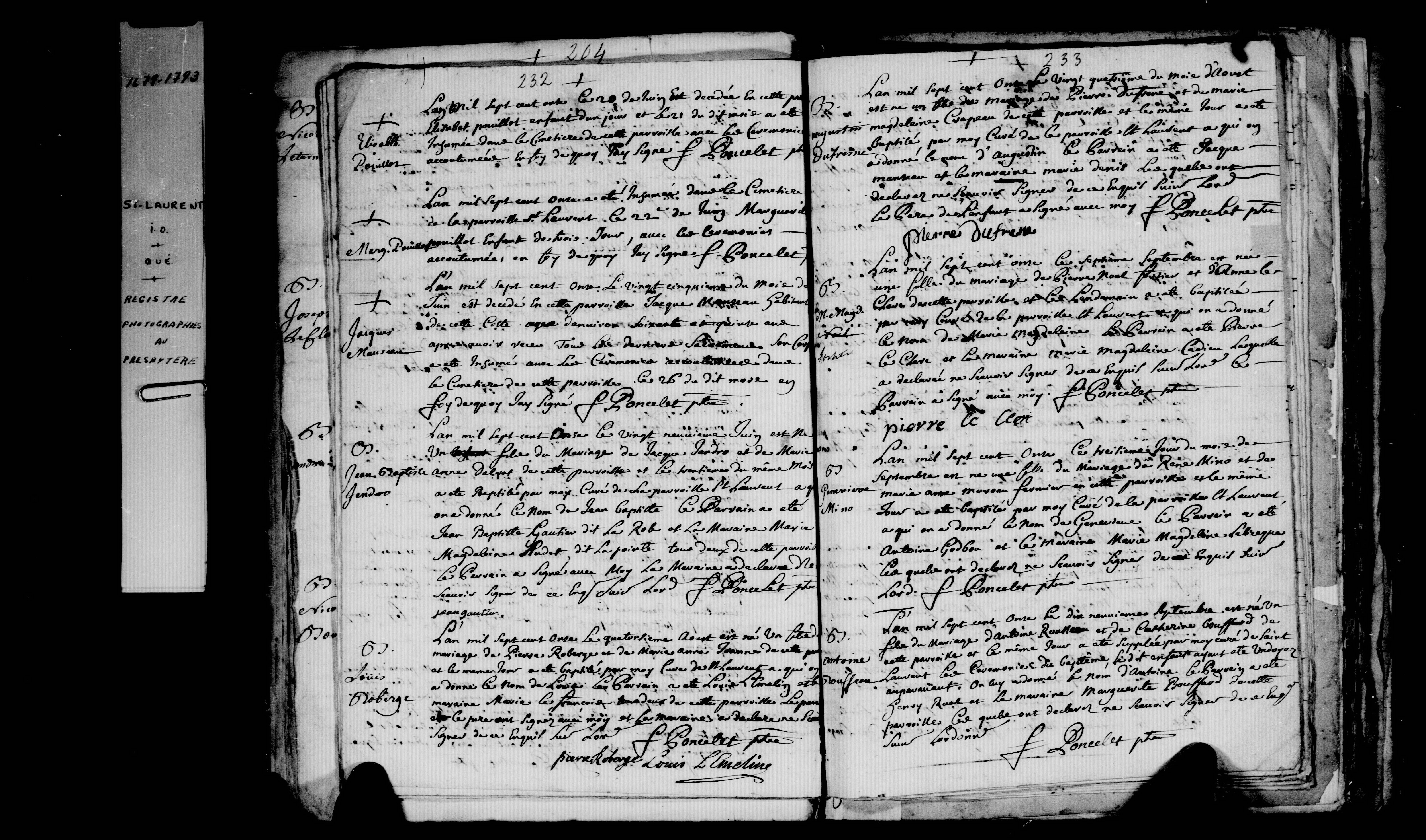 1711 Burial Jacques Manseau