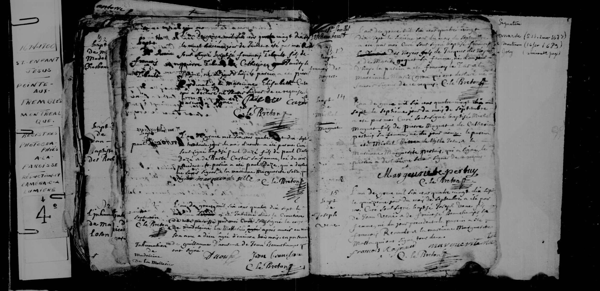 1697 Baptism Michel Maguet