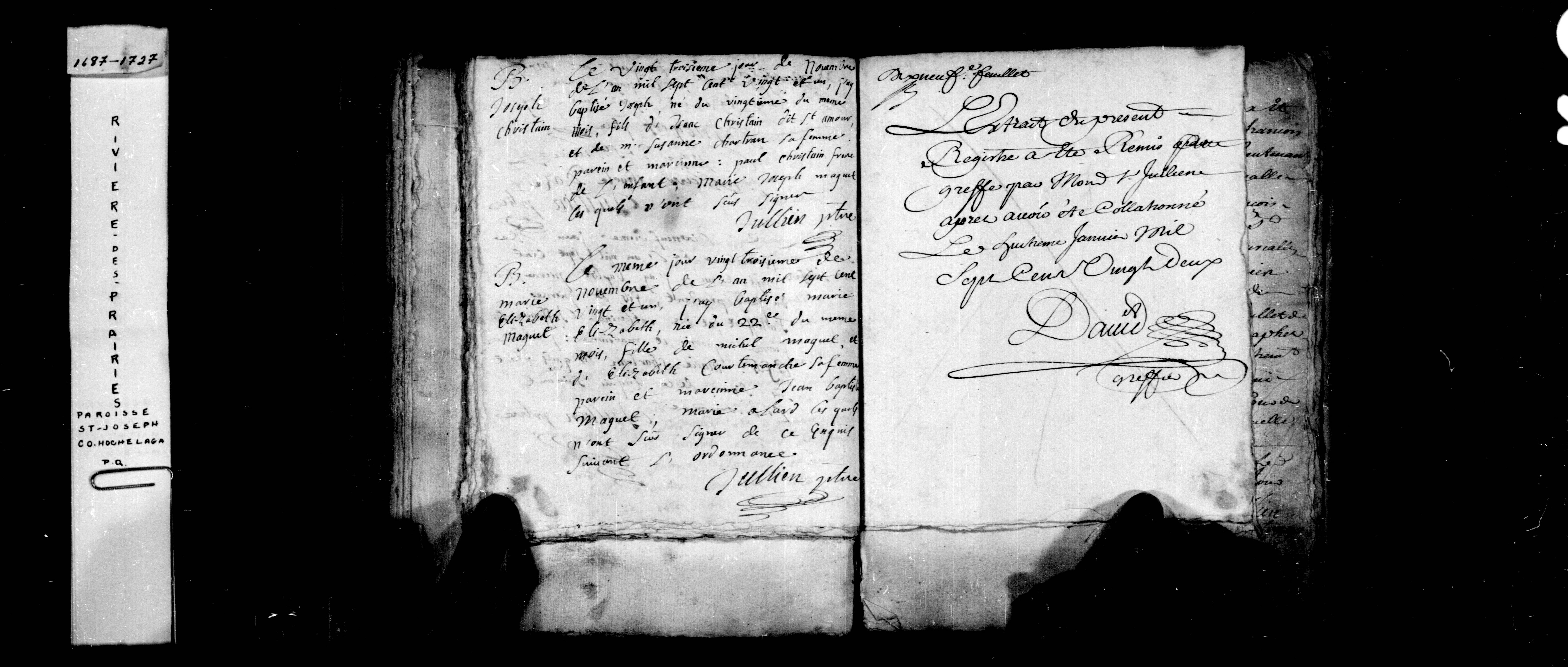 1721 Baptism Marie Elisabeth Maguet