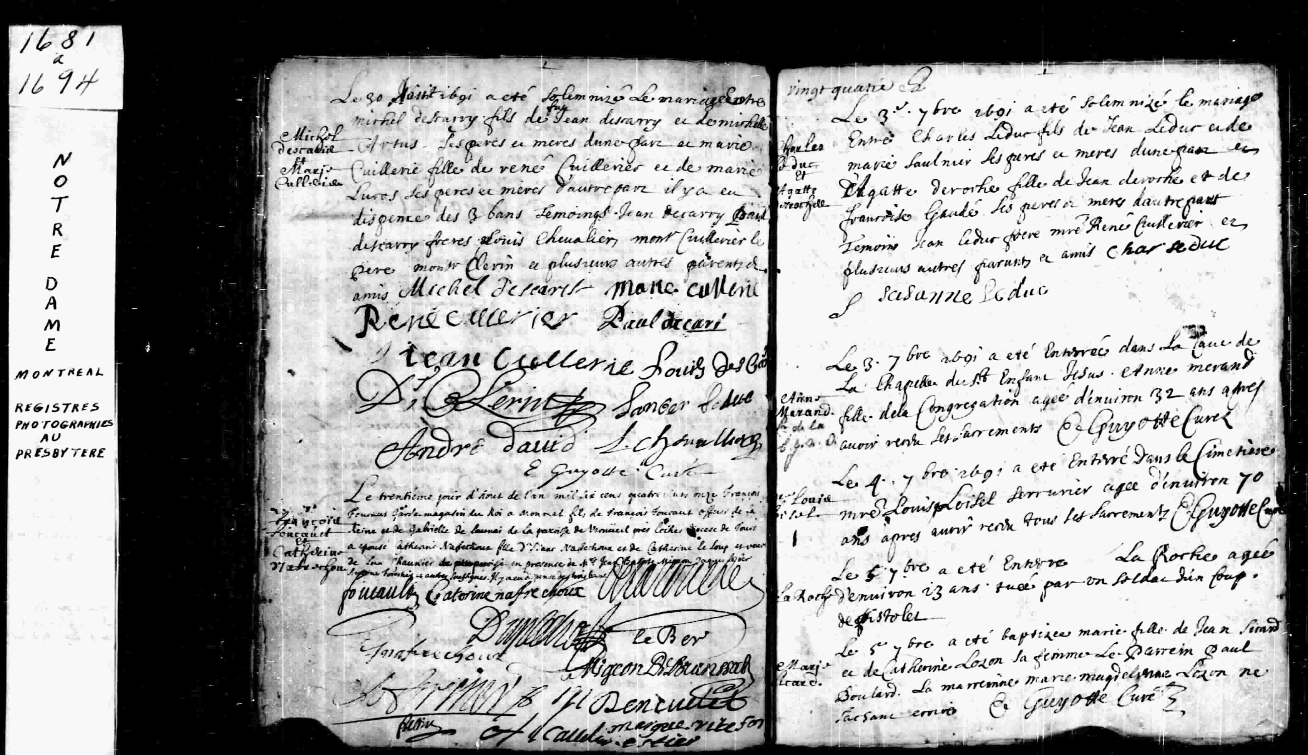 1691 Burial Louis Loiselle