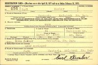 1942 WWII Draft Card Carl Lusler