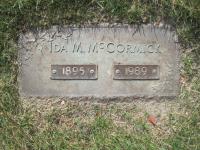 1989 Headstone Ida M McCormick
