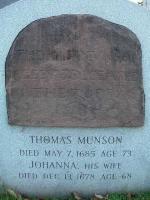Headstone Thomas Munson