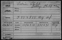 Civil War Pension Philip Patrie