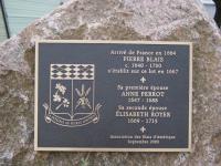 Plaque Ile d Orleans Pierre Blais Anne Perrot