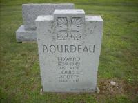 Headstone Edward Bourdeau Louise Picotte
