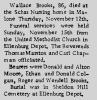 1970 Obituary Wallace Brooks